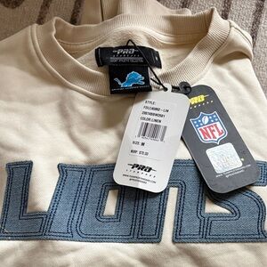 NFL Lions Cream and Blue Sweatshirt
